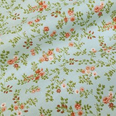 Leuhome 20支棉布料 復古花園圖案布料, 綠色, 1個