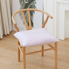 FORHOME 手工粉彩格紋方形坐墊 含棉芯