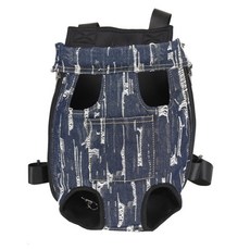 Jinho寵物牛仔背帶背包, 損壞朱紅色