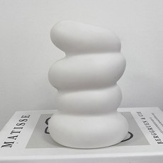 선빛 인테리어 감성 힐리 스톤 화병, 화이트