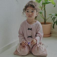 Cordi-i 絲絨粉紅色羅紋開襟衫