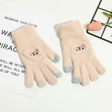 어리플 여성용 부드러운 기모 터치 장갑