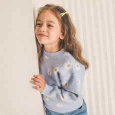 Amarailrael女童款雛菊套頭針織衫
