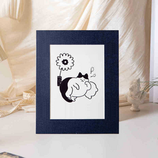 Silver Zero 泡棉板相框 10入組 A5, 1個, 紋理海軍藍