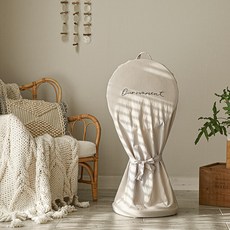 BEBE DECO 字母刺繡立式風扇防塵罩, 淺褐色的