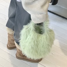 뜨개사계절 코바늘 페어리 백 뜨개질 DIY 패키지 세트, 1세트, 연두