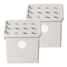 圓點模組化雨傘架, 淺灰, 2個