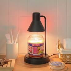 하리보 자캔들 + 플레인 캔들워머 + 전구 2p 세트, 블랙, 멜론믹스