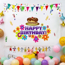 Peito 生日慶祝派對回憶橫幅布條, E16