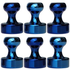 마스크 걸이 냉장고 메모 체스형 오로라 칼라 자석, 아쿠아블루, 6개