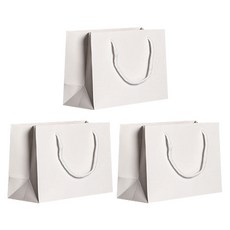 언더보스 무지 쇼핑백 가로형 30 x 40 x 10 cm, 흰색, 3개