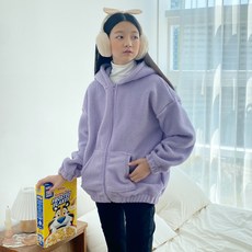 Jenny 女童 Jenny Kids 冬季蓬鬆毛絨拉鍊外套