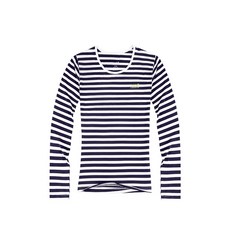 Malle Road 女款條紋橫條紋簡約長袖T恤 #W6107