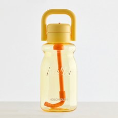 HOlOHOlO 一鍵式Tritan牛奶瓶, 黃色, 630ml, 1個