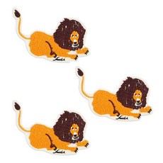 淘氣動物園DIY刺繡貼布工藝, 獅子, 3個