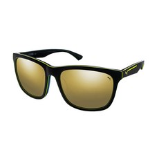 PUMA logo太陽眼鏡 PU-0087SK, Yellow Gold+Multilayer Shiny Blue+Shiny Yellow+Shiny Blue(PU-0087SK-4)