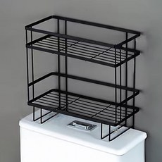 生活升級研究所 免鑽孔馬桶上方置物架, 1個, 黑色