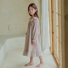 JJiniya 女童學生新復古長袖連身睡衣