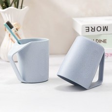 Musikine 粉彩斑點可瀝水倒置漱口杯, 2個, 藍色