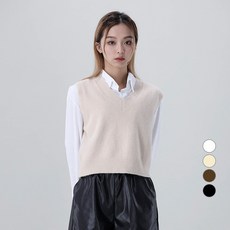 Awesomearound 女款經典素色V領針織背心