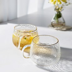 J Table 金色耐熱玻璃馬克杯 400ml, 單一顏色, 2個