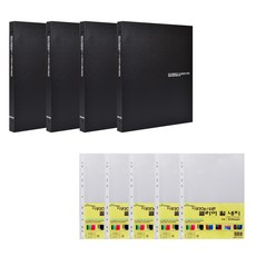 ECO Chungwoon Eco 迷你3孔A4活頁夾 + 100頁內頁, 黑色, 1套