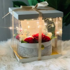 LOVELY FARM 華麗春日驚喜抽錢蛋糕 銀色版, 紅色混搭