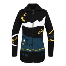 CASTELBAJAC 女式提花防風長款針織拉鍊開衫 BGAWSJ705