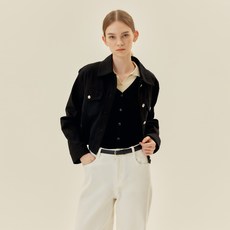 MIND BRIDGE 女款 Couture 針織混搭卡車司機夾克 MZJP2270