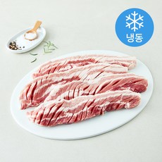 칼집 넣은 두툼한 암퇘지 삼겹살 (냉동), 1개, 1kg 1개, 1kg