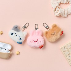 BUTTERSHOP 基本款臉部鑰匙圈 牛奶貓 + 斜紋兔 + 奶油熊組合
