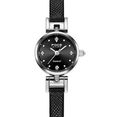 FOCE 女士鑽石皮革腕錶 FM1901