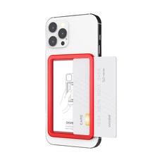 아라리 카드수납 프레임슬롯 휴대폰 케이스, 레드, 1개