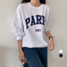 무드인더 라운드넥 파리 긴팔 맨투맨