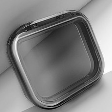 다르니나 휴대용 사각 틀니 치아 보관함, 그레이 1, 1개