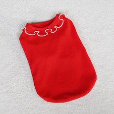 RARE MINX 狗狗寵物Lovely荷葉邊蝴蝶結緊身T恤, 紅色