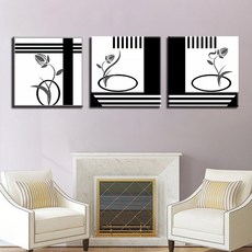 Market A 抽象花卉室內裝飾三分式海報 TYPE03