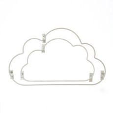 클라우드 메탈 타월 랙 2종 세트, 그레이, 1세트