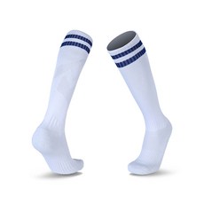 Yogojogo 冰球襪 雙腳穿著 L, 02 白藍邊, 1套