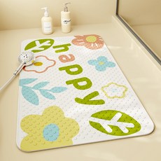 Daysoy 柔軟設計款吸附式浴室浴缸墊 70 x 40 cm, 06 快樂綠色, 1個