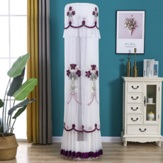 緊密服貼直立式冷氣機罩, 百合花紫色