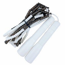 제이에프로프 어린이용 투명연질 구슬줄넘기, 흰색, 1개