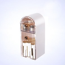 생활리듬 2단 화장품 립스틱 보관함, 화이트, 1개