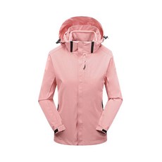 里昂 女款可拆式兩件式絲絨防水登山風衣外套 JJ156