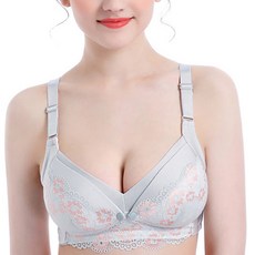 花朵圖案蕾絲哺乳內衣