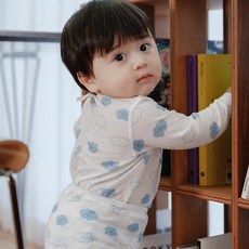 Dalpong 嬰幼兒 Lion Cloud 網眼長袖內衣上下套裝