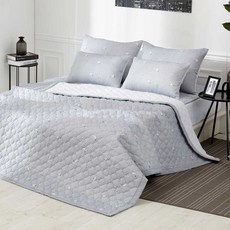 動物花卉印花泡泡紗絎縫涼被, 灰色