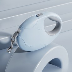 파스텔펫 반려동물 에그 자동 리드줄, 블루, 1개