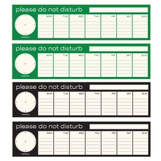 PAPERIAN Do Not Disturb 週記事便條紙 2款 x 2入組 F, 1套, 綠色, 黑色