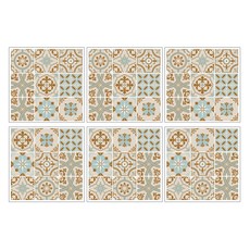 환타스틱스 스티커 모던타일 유러피언 옐로우 2종 x 3p 세트 GS-705, 혼합색상, 28 x 28 cm